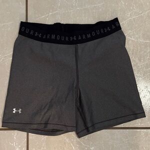Under Armour Women's Black and Gray Athletic Shorts